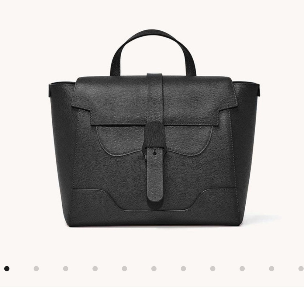 Senreve Maestra Bag - Pebbled Black With Gold Accents